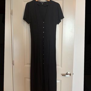 Long Fitted Button Up Dress